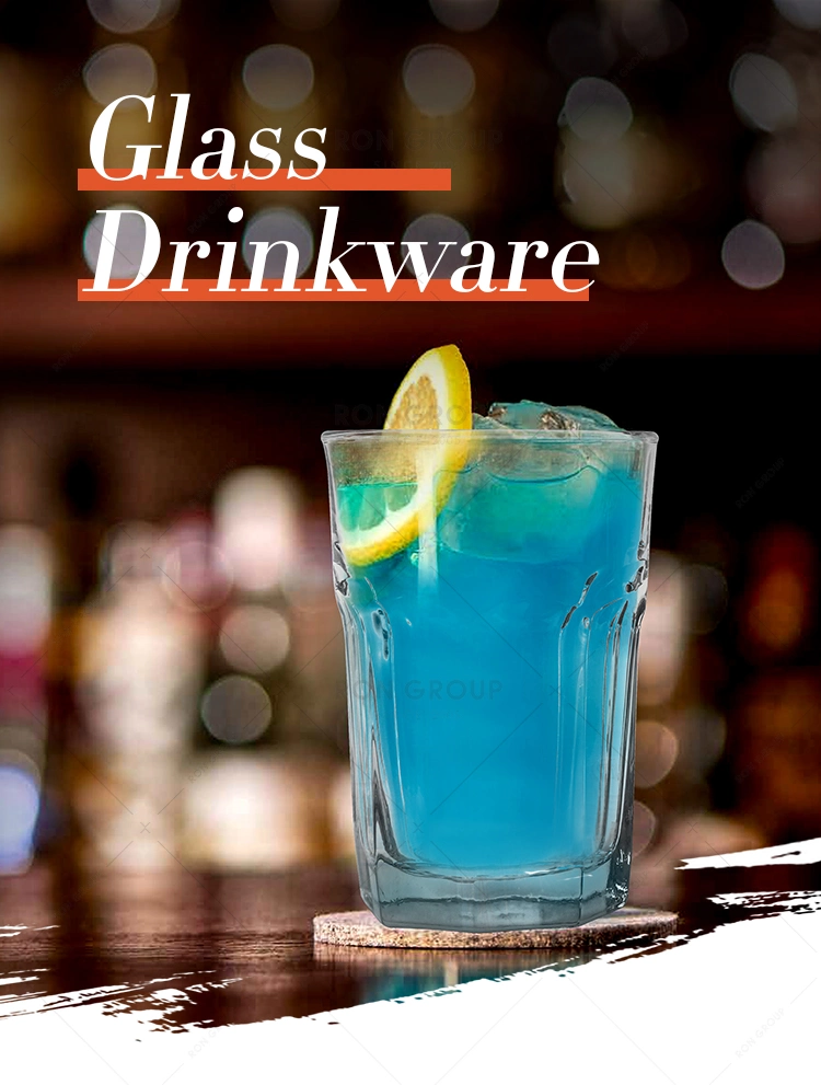 Fashion Style Glass Cup Tea Milk Beer Wine Glassware Tableware Blue Glass Tumbler for Hotel Restaurant Bar