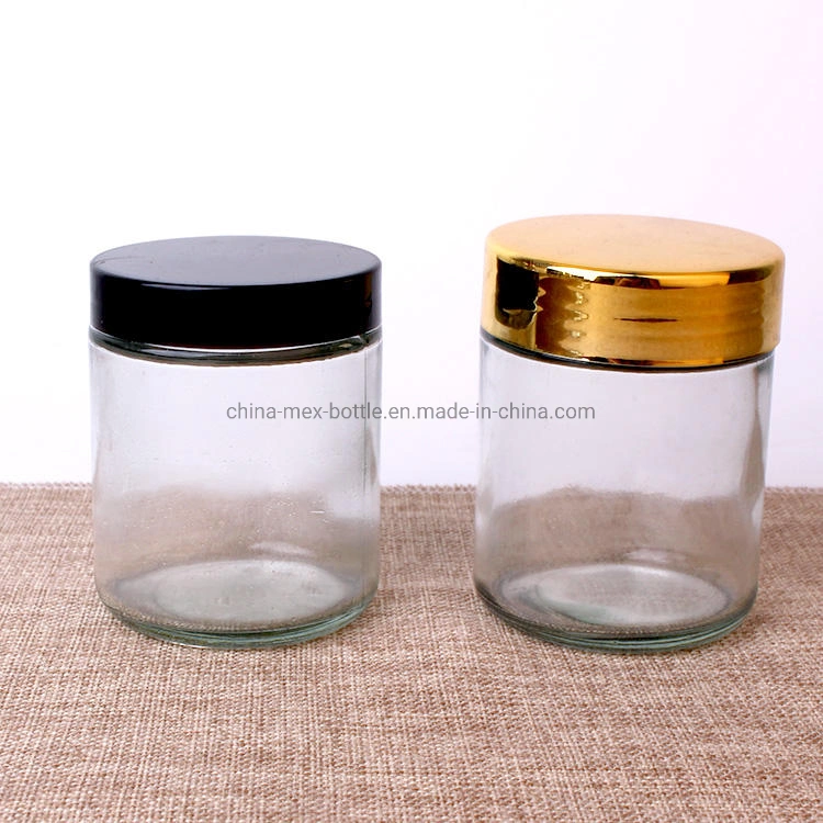 30ml-1000ml Food Storage Round Glass Jar with Plastic Lid