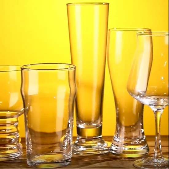 Free Sample 580ml Wholesale Custom Printed Pint Beer Glass Cup Tulip Beer Glassware for Restaurant Bar