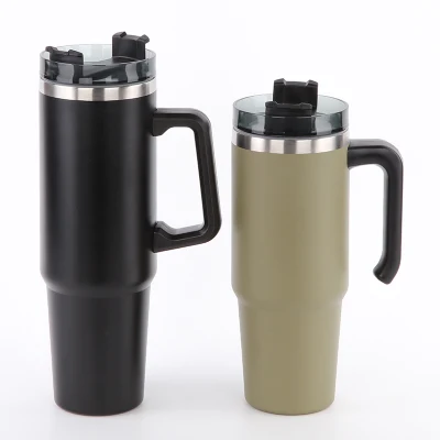 OEM Custom Logo 30oz 40oz Coffee Mug Thermal Leakproof Sport Stainless Steel Insulated Cup Coffee Tumbler with Lid
