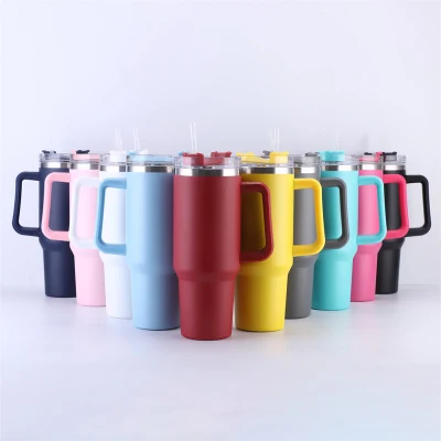 40 Oz Insulated Spill Proof Hot Cold Portable Thermal Cup Stainless Steel Coffee Travel Mug Tumbler with Lid for Car