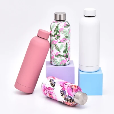 Double Wall Custom Logo Vacuum Insulated Small Mouth 350ml 500ml 750ml 1000ml Small Mouth Stainless Steel Water Bottle