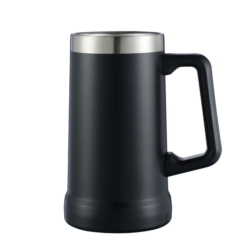 24oz Hot Selling Stainless Steel Drinking Beer Cup Insulated Double Wall Wine Tumbler Coffee Mug with Handle