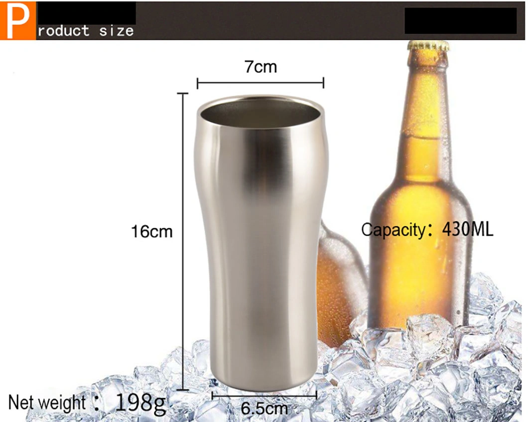 Wholesale Thermal Insulated Stainless Steel Beer Mugs Metal Tankard