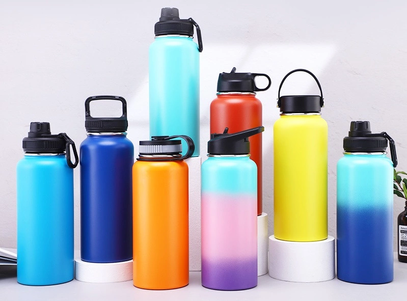 Factory Wholesale Vacuum Flask Stainless Steel Heat Insulated Preservation Water Bottle Sports Thermos with Lid