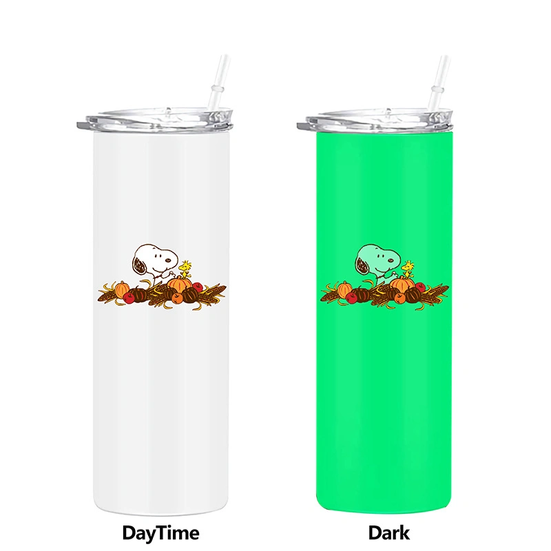 Amazon Hot Sale Ready to Ship Sublimation Tumbler Straight with Straw Stainless Steel Cup 20oz Skinny Tumbler