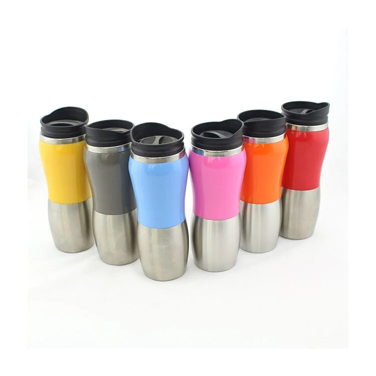 16oz Double Wall Travel Mug with Colorful Cover