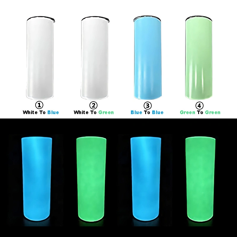 Amazon Hot Sale Ready to Ship Sublimation Tumbler Straight with Straw Stainless Steel Cup 20oz Skinny Tumbler