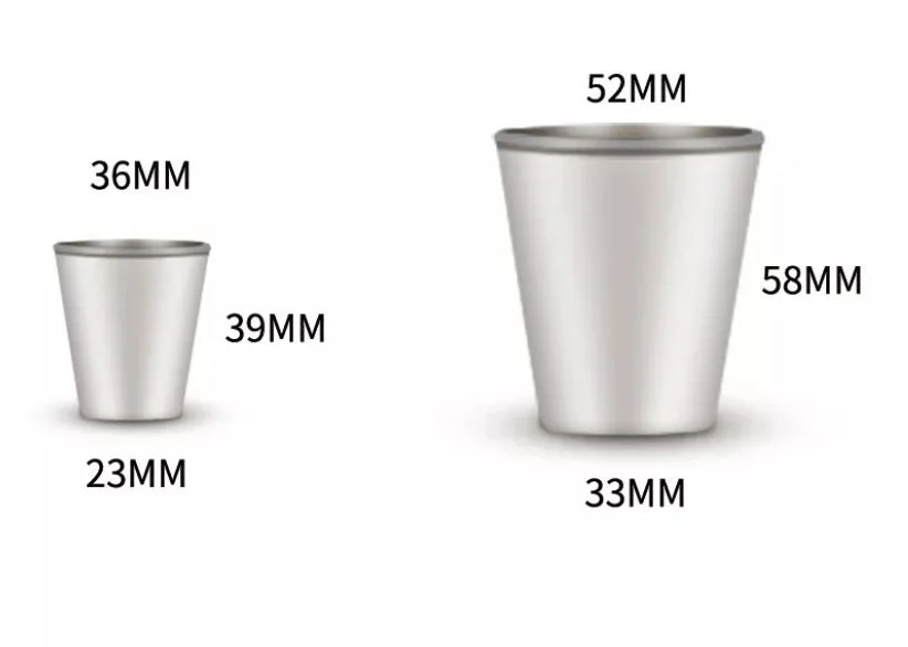 Reusable Stackable 16oz Single Wall Stainless Steel Pint Cup for Outdoor Travel Camping Beer Mug Tumbler