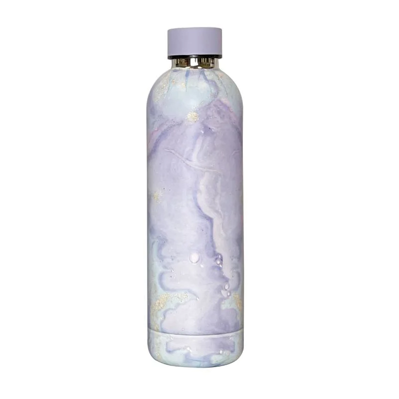 Double Wall Stainless Steel Marbling Painting Water Bottle Vacuum Insulated Flask