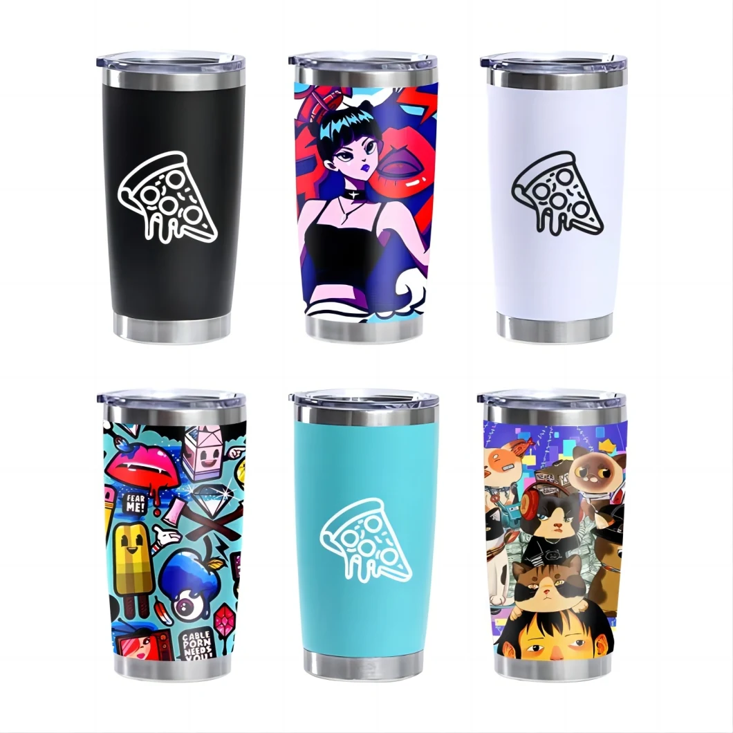 Custom Logo 20oz 30oz Double Wall Stainless Steel Tumbler Travels Mugs