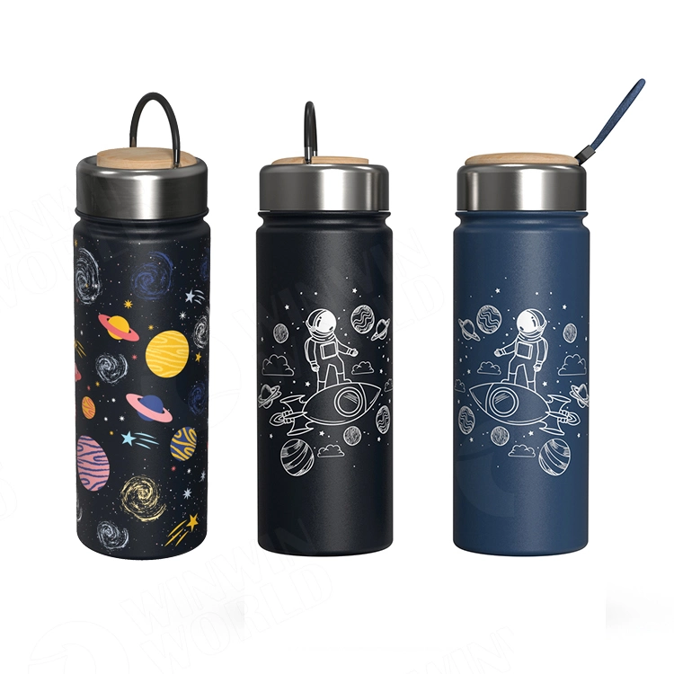 Hydro Custom Design Double Wall Stainless Steel Workout Water Bottle Bulk. Thermal Vacuum Flask Insulated for Outdoor, Sport