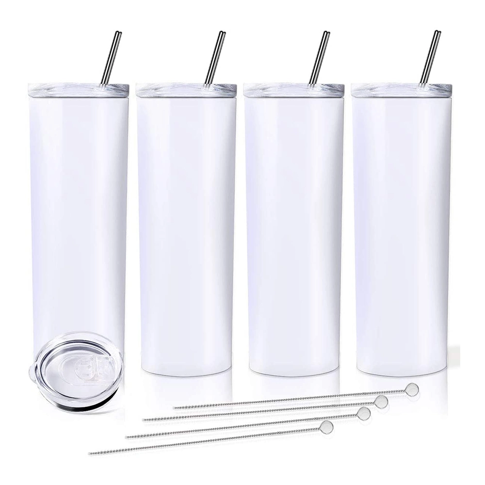 20oz Insulated Cup Wholesale Sublimation Stainless Steel Skinny Tumbler with Lid Straw