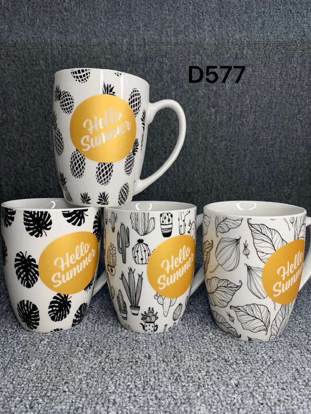 Wholesale Hand-Painted Pattern Ceramic Beer Drink Mug