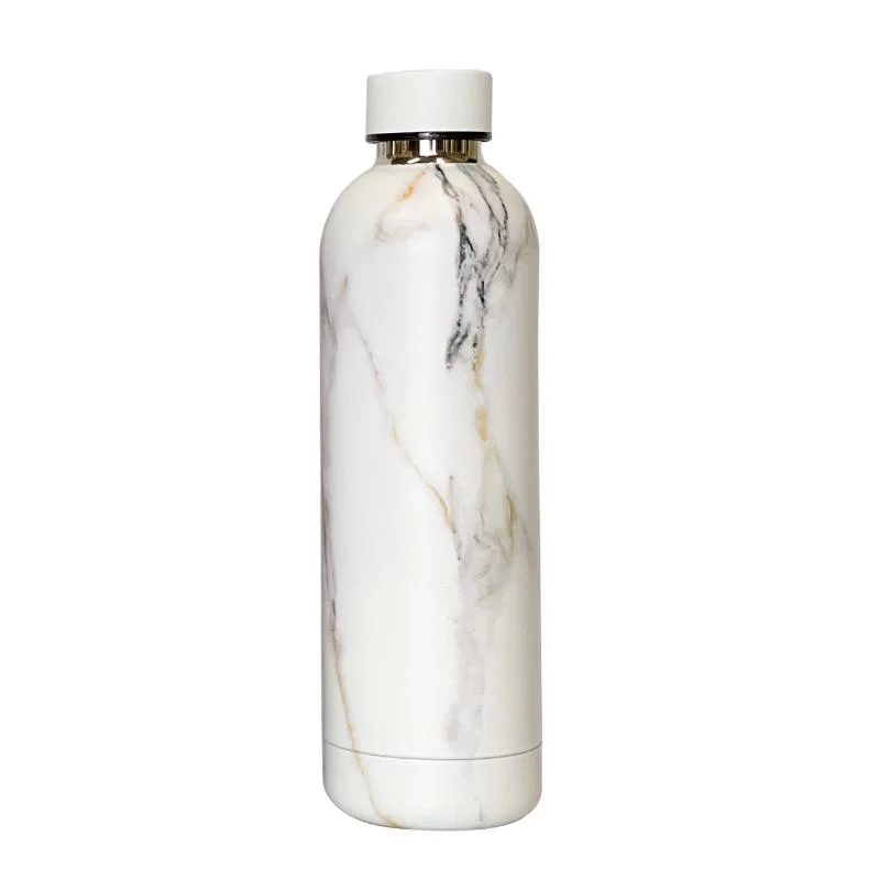 Double Wall Stainless Steel Marbling Painting Water Bottle Vacuum Insulated Flask