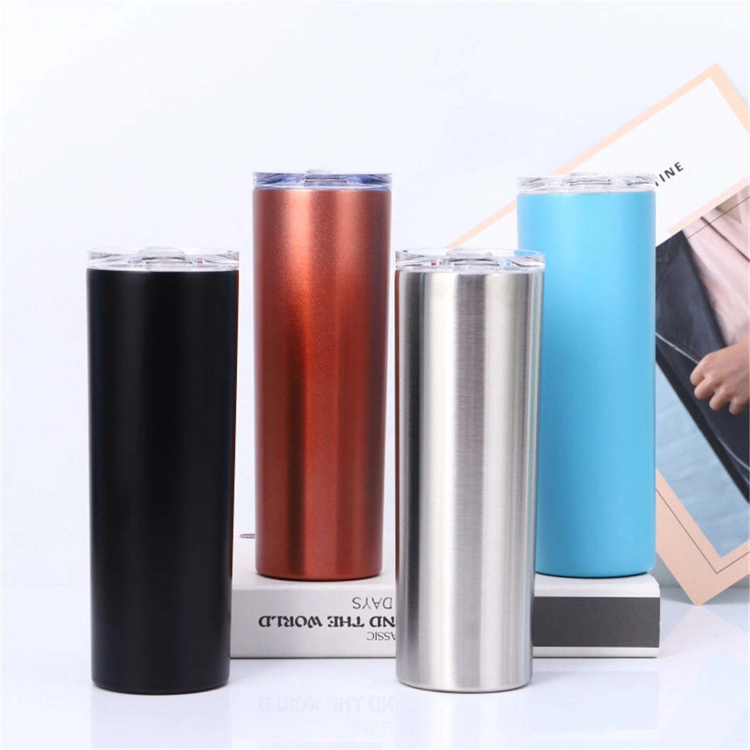 Wholesale 20oz Stainless Steel Double Wall Insulated OEM Pattern Sublimation Blank Skinny Tumbler