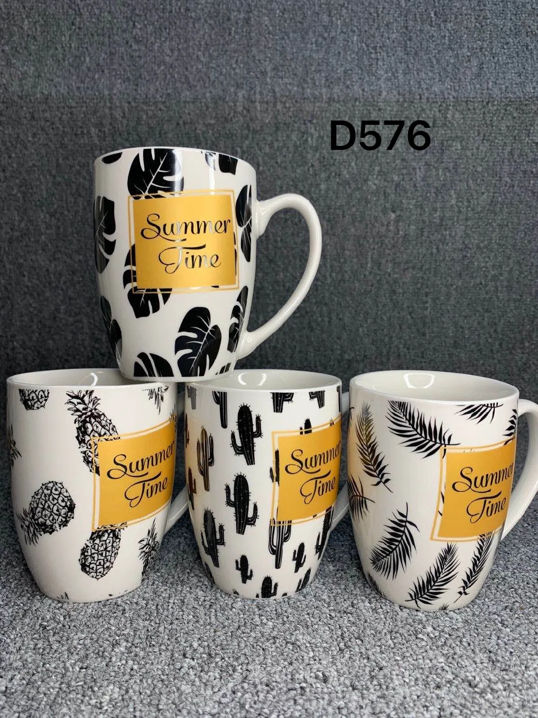 Wholesale Hand-Painted Pattern Ceramic Beer Drink Mug